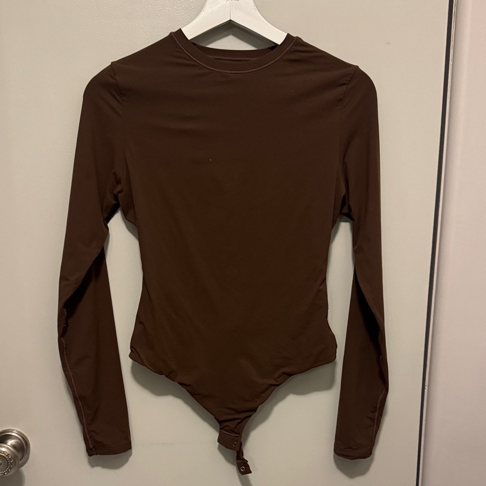 SKIMS Chocolate Long Sleeve Bodysuit